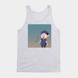 Confused artist pig Tank Top